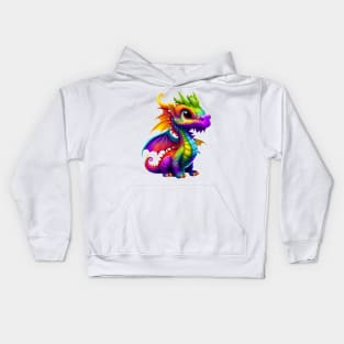 Cute Rainbow Dragon Kids Hoodie